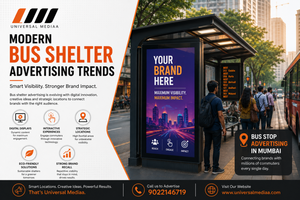 Modern bus shelter advertising trends